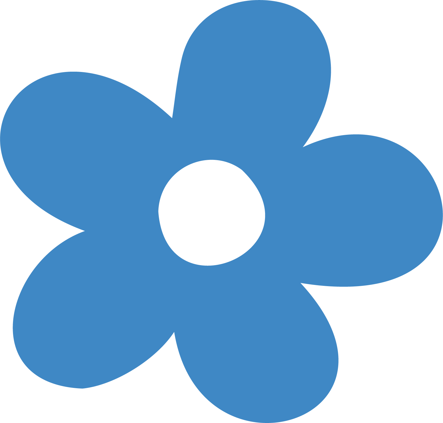 The Missy Project Flower Logo — Bright Blue